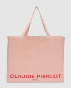 Розовая сумка-шоппер на плечо Claudie Pierlot, розовый