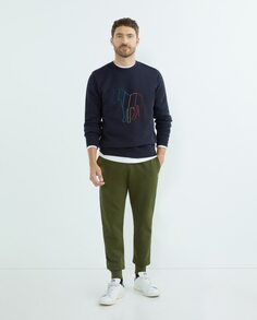 Мужские брюки из плюша с логотипом зебры Paul Smith