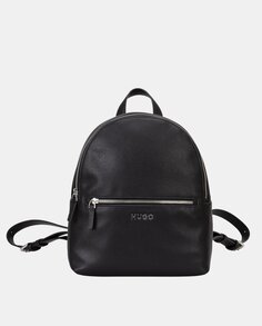 Черный рюкзак с передним карманом Hugo, черный