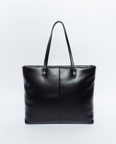 Мягкая сумка-шопер с заклепками Sfera, черный (Sfera)