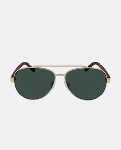 Солнцезащитные очки-авиаторы из золотистого металла с поляризованными линзами Nautica, темно коричневый