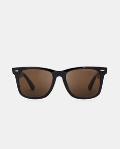 Темно-коричневые квадратные солнцезащитные очки унисекс Clandestine, темно коричневый