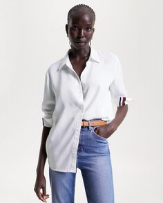 Женская рубашка стандартного кроя с длинными рукавами Tommy Hilfiger, белый