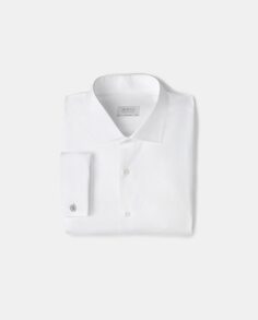 Обычная однотонная белая мужская рубашка больших размеров Mirto, белый