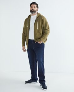 Мужская толстовка большого размера с капюшоном и молнией Levi&apos;s, темно-зеленый Levis