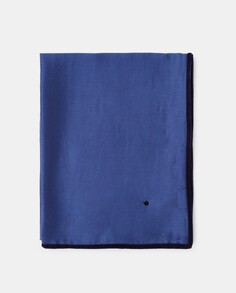 Однотонный хлопковый шарф темно-синего цвета Latouche, темно-синий
