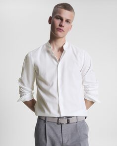 Мужская рубашка узкого кроя с длинными рукавами Tommy Hilfiger, белый