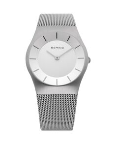Женские часы Bering 11930-001 CLASSIC со стальным ремешком из миланской сетки Bering, белый