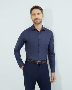 Мужская повседневная однотонная рубашка с длинным рукавом Mirto, темно-серый