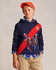 Разноцветный свитшот для мальчика с лошадиным принтом Polo Ralph Lauren, мультиколор