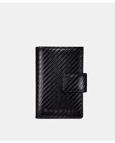 Мужской кожаный кошелек черного цвета с RFID-защитой Bugatti, черный