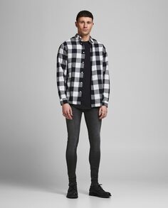 Мужские суперскинни черные джинсы Tom Jack &amp; Jones, черный