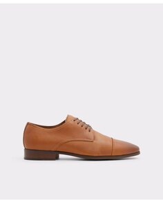 Мужские коричневые кожаные туфли на шнуровке с квадратным носком Aldo, коричневый