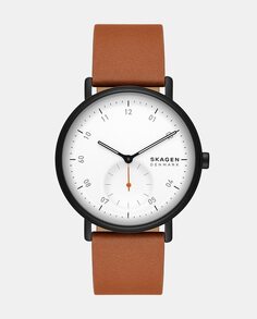 Коричневые кожаные мужские часы SKW6889 Skagen, коричневый