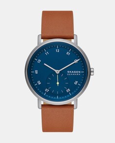 Коричневые кожаные мужские часы SKW6888 Skagen, коричневый