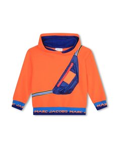 Толстовка с капюшоном для мальчика в стиле «тромплёй» Marc Jacobs, оранжевый