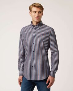 Мужская рубашка в обычную полоску синего цвета Harmont&amp;Blaine, синий Harmont&Blaine
