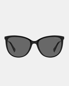 Черные овальные женские солнцезащитные очки с поляризационными линзами Polaroid Originals, черный