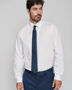 Мужская классическая рубашка обычного кроя структурированного кроя Roberto Verino, белый
