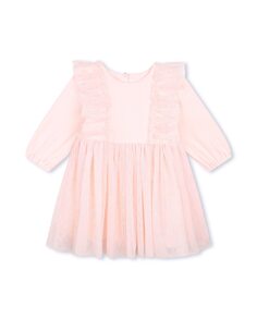 Платье для девочки розовое с фантазией Carrement Beau, лосось