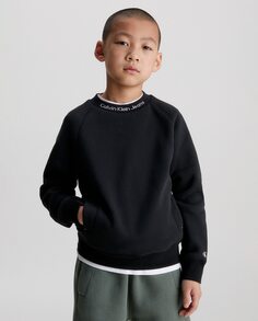 Черная толстовка для мальчика Calvin Klein, черный