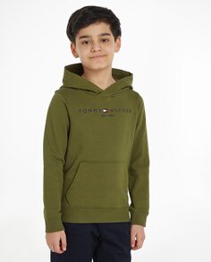 Толстовка с капюшоном и длинными рукавами для мальчика Tommy Hilfiger, зеленый