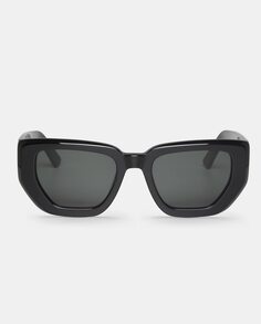 Черные женские солнцезащитные очки «кошачий глаз» из ацетата Mr. Boho, черный