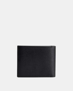 Черный кожаный кошелек с монетницей и RFID Calvin Klein, черный