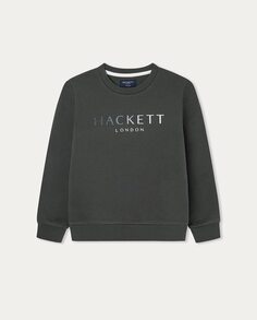 Толстовка для мальчика с круглым вырезом и логотипом Hackett Hackett, зеленый