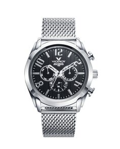 Мужские часы 471195-55 многофункциональные сталь и миланская сетка Viceroy, серебро