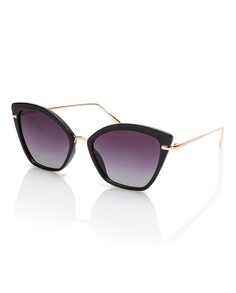 Черные женские солнцезащитные очки &quot;кошачий глаз&quot; Valeria Mazza Design Starlite, черный