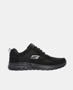 Мужские кроссовки Sport Burns с низким верхом и эластичной застежкой Skechers, черный