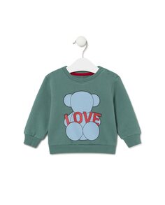 Хлопковый свитшот Love Bear Tous, зеленый