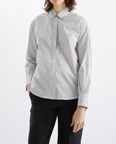 Женская полосатая рубашка с длинным рукавом и принтом Loreak Mendian, белый