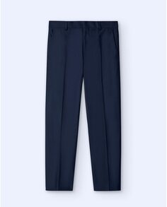 Мужские классические брюки из хлопка с застежкой на пуговицы Adolfo Dominguez, темно-синий