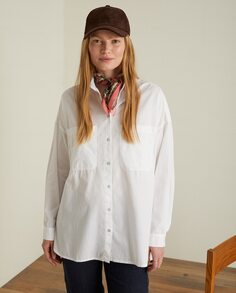 Женская рубашка из 100% хлопка с передними карманами Yerse, белый