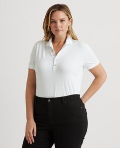 Женская рубашка-поло из пике Lauren Ralph Lauren, белый
