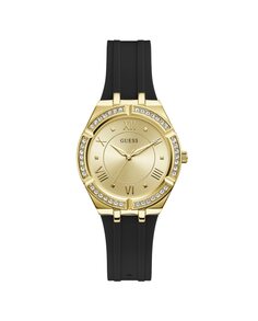 Часы Cosmo GW0034L1 силиконовые женские с черным ремешком Guess, черный