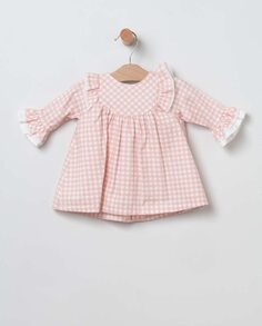 Розовое клетчатое платье для девочки Coco Acqua, розовый