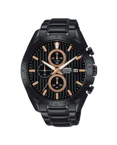 Мужские часы Sport man RM301HX9 со стальным и черным ремешком Lorus, черный