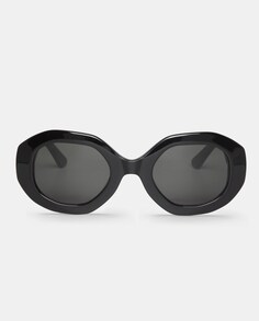 Черные женские солнцезащитные очки из ацетата с геометричным узором Mr. Boho, черный