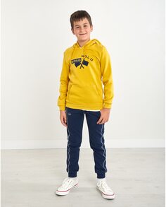 Толстовка для мальчика с капюшоном и логотипом в виде флага Spagnolo, желтый
