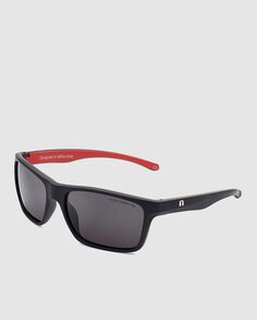 Подпольные солнцезащитные очки-унисекс в черной квадратной оправе Clandestine, черный