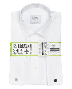 Мужская рубашка из обычного хлопка белого цвета Mirto, белый