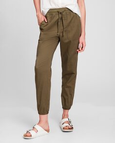 Женские брюки-джоггеры из твила Gap