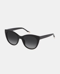 Черные женские солнцезащитные очки «кошачий глаз» из ацетата Yalea, черный