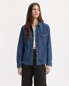 Женская джинсовая рубашка с длинным рукавом Levi&apos;s, темно-синий Levis