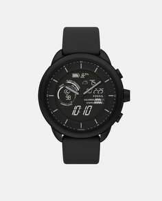 Умные часы Wellness Edition Gen 6 Hybrid FTW7080, черные силиконовые Fossil, черный