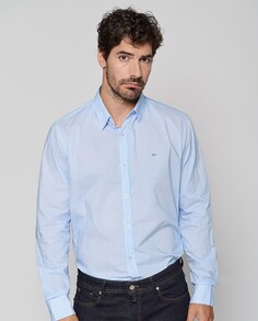Мужская классическая рубашка обычного кроя структурированного кроя Roberto Verino, светло-синий