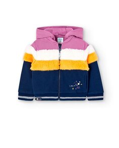 Куртка спортивного стиля для девочки с капюшоном Boboli, темно-синий